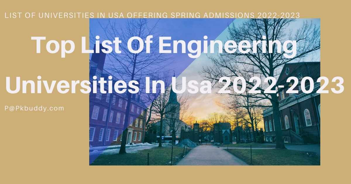 List Of Engineering Universities In Usa
